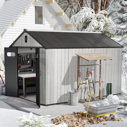Domi 8X12FT Resin Outdoor Storage Shed