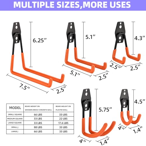 30 Pack Heavy Duty Steel Storage Hooks (30 Count)