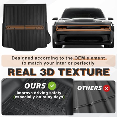 Floor Mats & Trunk Mat for 2026 2025 2024 Dodge Charger EV