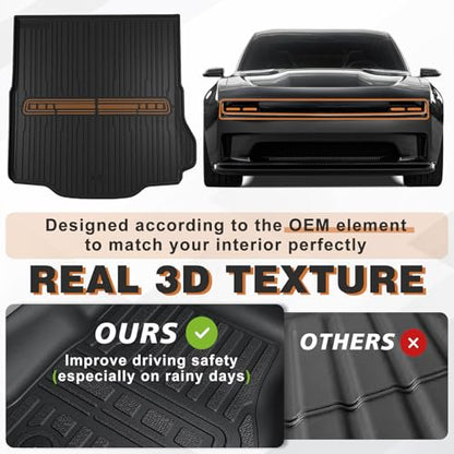 Floor Mats & Trunk Mat for 2026 2025 2024 Dodge Charger EV