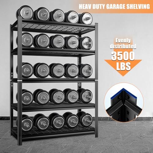 72''H Garage Shelving 3500LBS Capacity Heavy Duty Storage Shelves