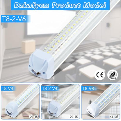 10PCS 8FT LED Shop Lights 120W 19200LM 6500K T8 V (10 Count)