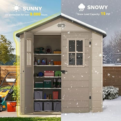 6x4.4 FT Outdoor Storage Shed