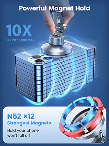 for MagSafe Car Mount [Upgraded Strongest Magnet Power] Magnetic Phone Holder for Car Vent 360 Adjustable Magnetic Car Phone Holder Mount for iPhone 16 Pro Max 15 14 13 12 Plus Mini