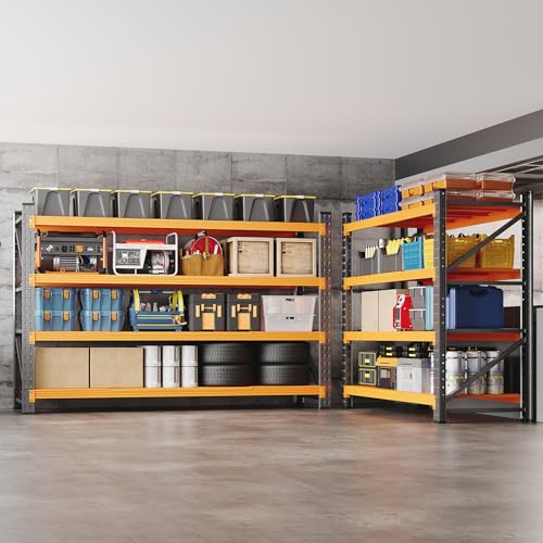 BYBYNSOE 48" W Storage Shelves 3000lbs Garage Metal Shelving Heavy Duty Garage Shelves Adjustable Storage Shelves for Industrial