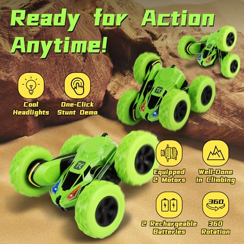 Remote Control Flip Stunt Car Double Sided Driving Toys Gifts
