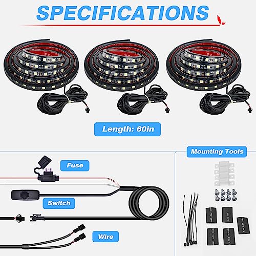 3Pcs 60 Inch Truck Bed Lights
