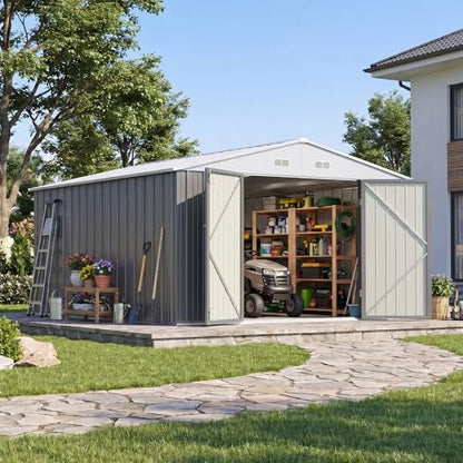10x12 FT Outdoor Storage Shed with Floor Frame