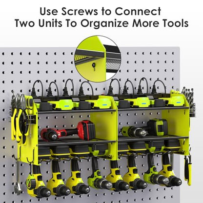 Modular Power Tool Organizer Wall Mount Charging Station