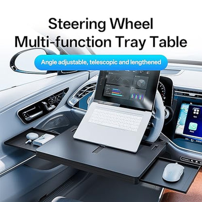 Steering Wheel Tray Desk with Expandable Trays