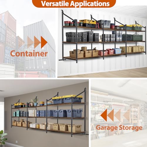 Shipping Container Shelving Storage Bracket 4Pcs Heavy Duty Cargo Shipping Container Shelf Shelving Brackets Universal (4 Count)