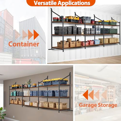Shipping Container Shelving Storage Bracket 4Pcs Heavy Duty Cargo Shipping Container Shelf Shelving Brackets Universal (4 Count)