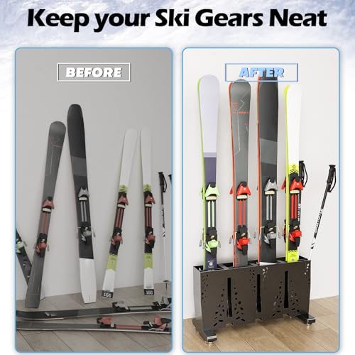 Heavy Duty Metal Ski Storage Rack