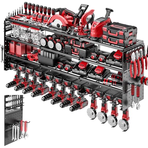 52" Metal Power Tool Organizer Wall Mount