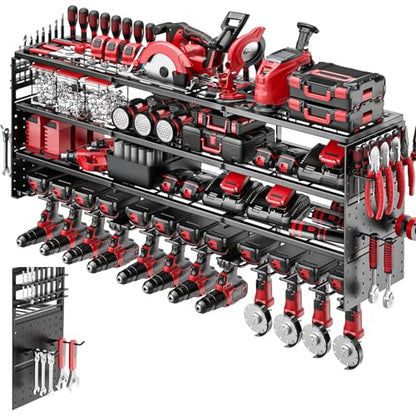 52" Metal Power Tool Organizer Wall Mount