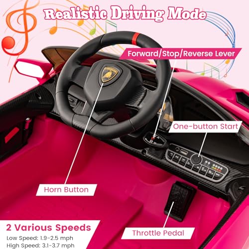 Pink Lamborghini Ride on Car