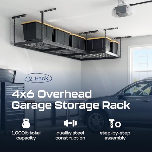 MonsterRax 2 Pack 4x6 Overhead Garage Storage Rack (2 Count)