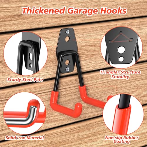 MKRUI 40 Pack Garage Hooks for Storage & Hanging Items