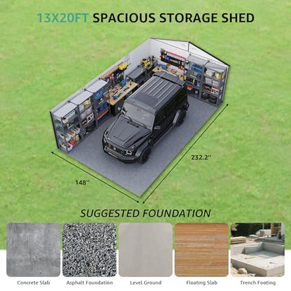 13x20ft Outdoor Storage Shed