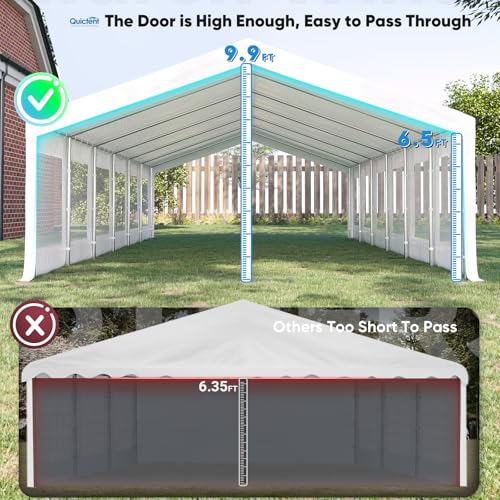20x40ft Heavy Duty Party Tent Outdoor Canopy with Mesh Windows