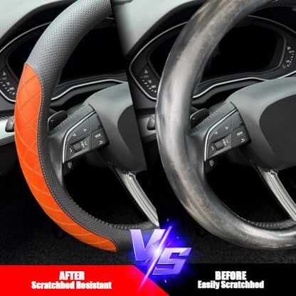 Nappa Leather Steering Wheel Cover
