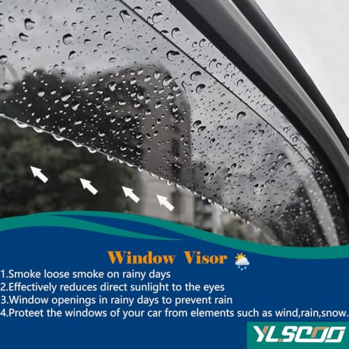 Window Visors Rain Guards Fits 2021 (4 Count)