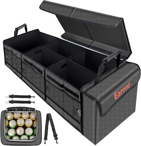 Large Trunk Organizer with Portable Leakproof Cooler Bag