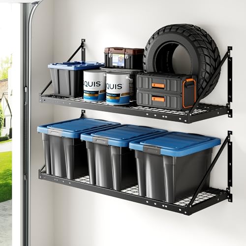 2 Pack 2x4 ft Wall Shelving Garage Storage Rack (2 Count)