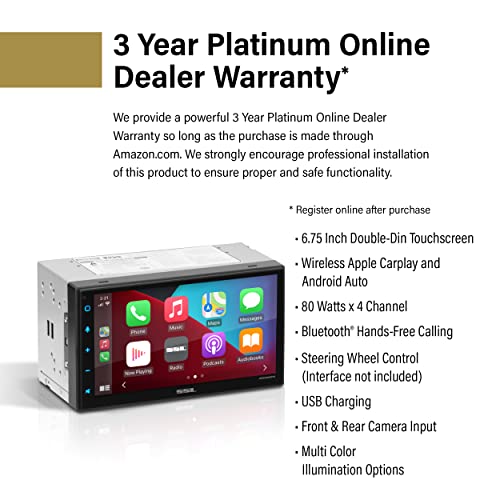 DD999ACPW Wireless Apple CarPlay Android Auto Car Multimedia Player