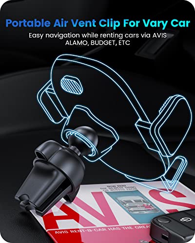 3-in-1 Car Phone Mount for Dashboard, Windshield & Air Vent – Strong Suction Cup Holder with Adjustable Arm & 360° Rotation – Universal Car Cell Phone Holder for iPhone & Android Smartphones