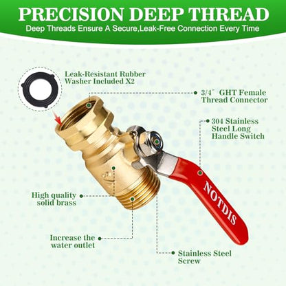 Brass Garden Hose Shut Off Valve with Full