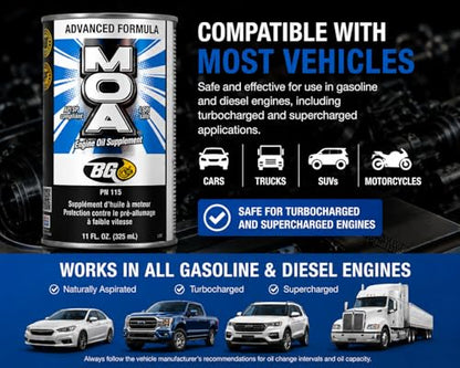 BG Advanced Formula MOA PN 115 Motor Oil Additive (33 Fl Oz)
