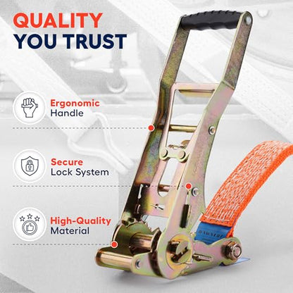 Heavy Duty Ratchet Straps 2 inch 30 ft