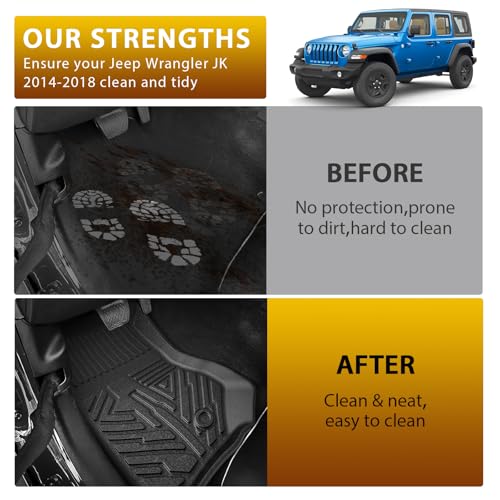Floor Mats for Jeep Wrangler JK 2014