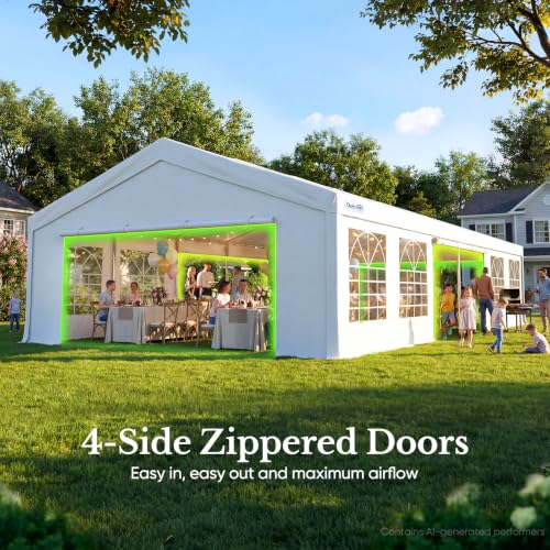 20'x40' Heavy Duty Party Tent Outdoor Canopy with Church Windows