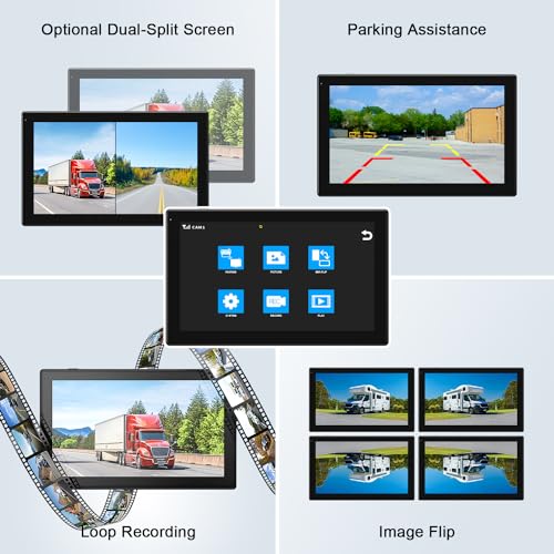 10" HD 1080P Magnetic Solar Wireless Backup Camera 1 Min DIY Install