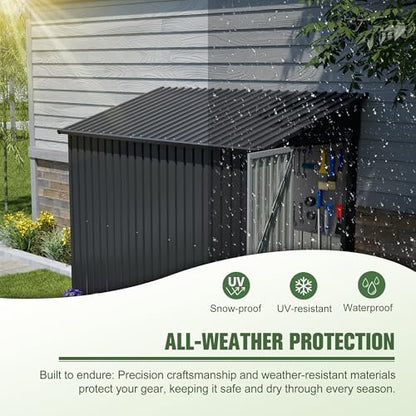 4x8 FT Lean to Outdoor Storage Shed