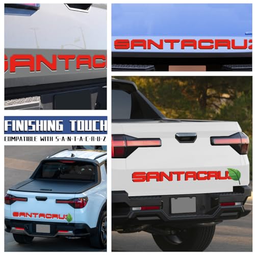 Tailgate Insert Letters Compatible for 2022 2023 2024 2025 Santa Cruz 4D Raised Tailgate Decal Letters