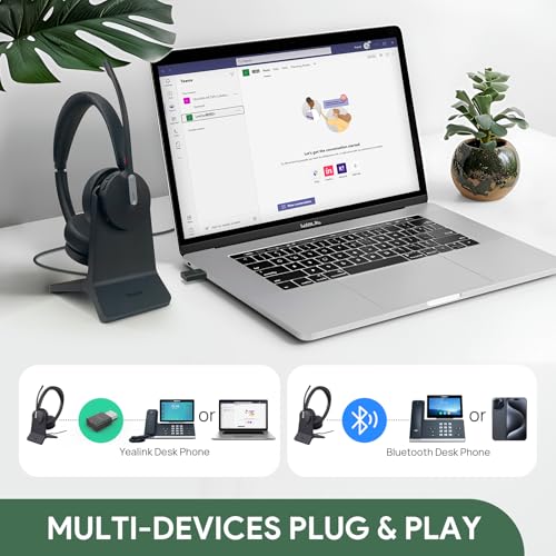 WH64 Mono Hybrid Wireless Headset with Mic DECT Dongle & Bluetooth