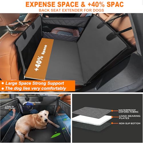 Dog Car Seat for Large Medium Dogs with Seat Belt
