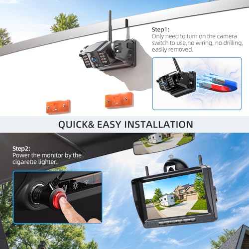 Dual Magnetic Wireless Backup Cameras