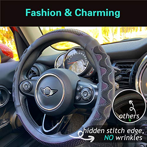 Steering Wheel Cover Great Grip Honeycomb Design 15 Inch