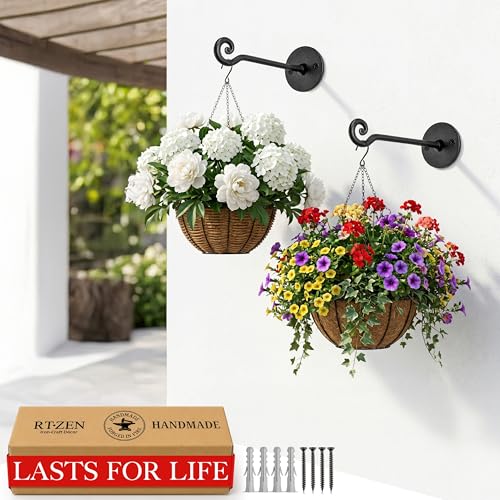 Plant Hangers Outdoor or Indoor Heavy Duty Wall Bracket Hooks (2 Count)