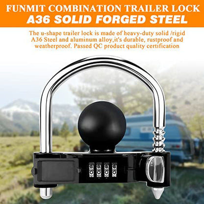 1 Pack Universal Hitch Lock with Combination Lock
