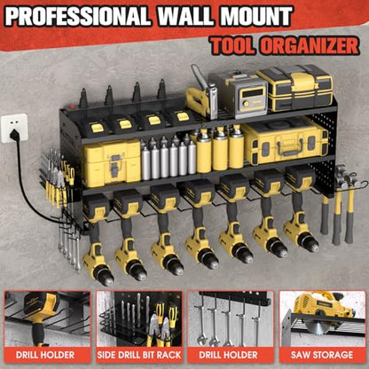 Power Tool Organizer with Charging Station
