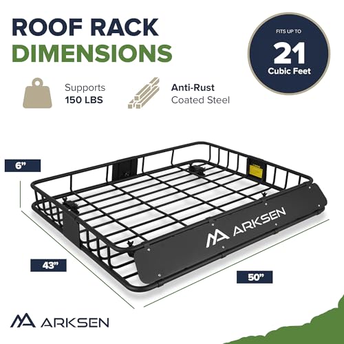 43" x 50" x 6" Extra Wide Roof Rack Basket