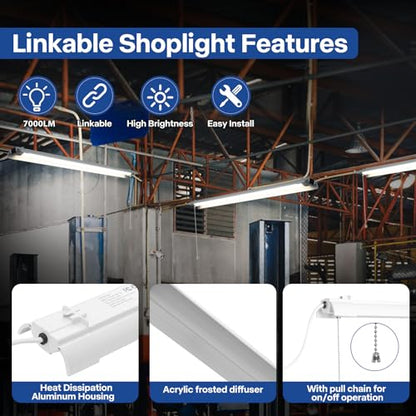 4 Pack 4ft Linkable Led Shop Light (4 Count)
