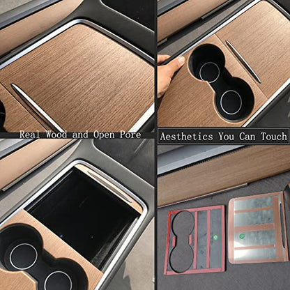 Real Wood Made for Tesla Model 3 Model Y Accessories Center Console Cover Interior Decoration Wrap Kit Tesla Model 3 Model Y 2021