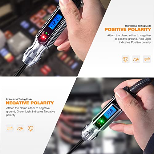 3 72V Backlit Digital LCD Circuit Tester