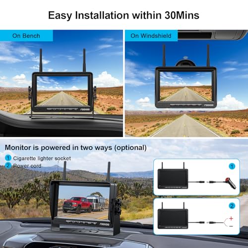 HD 1080P 7 inch Wireless Backup Camera